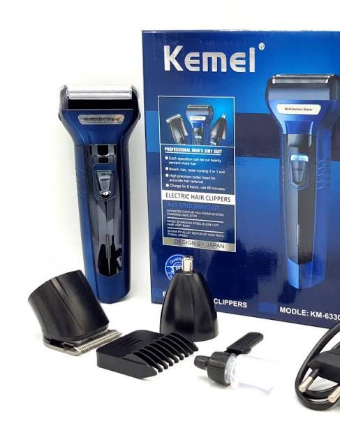 Kemei Trimmer 3 in 1 - Premium High-Performance Grooming Tool for Shaving, Trimming, and Detailing