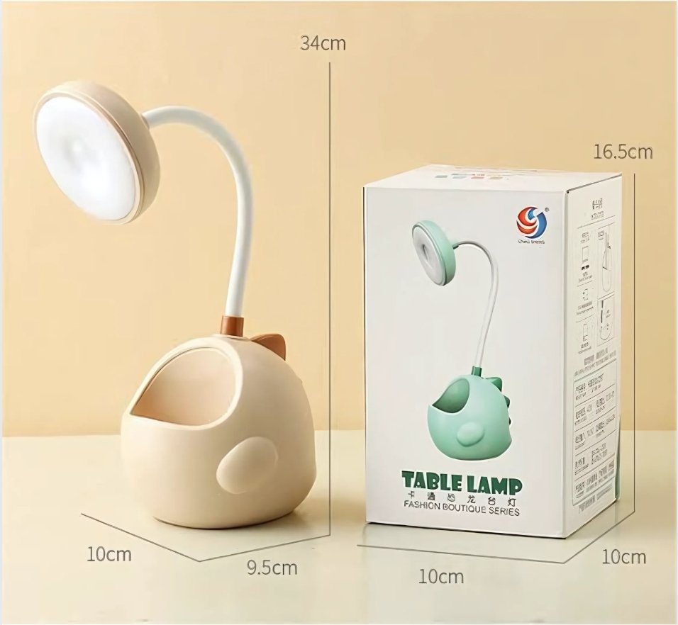 Study Table Lamp with adjustable flexible neck and pen holder for better focus and study