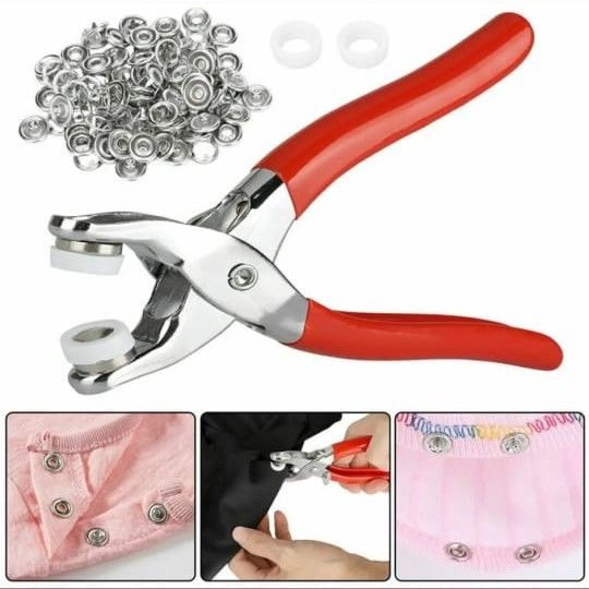 Tich Button Machine - Button Pressing Tool for Sewing, easy button attachment for DIY and craft projects.