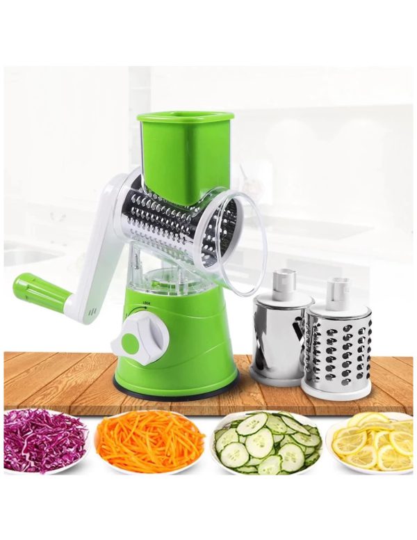 Table Top Drum Grater - Easy Efficient Food Slicer for Vegetables and Fruits